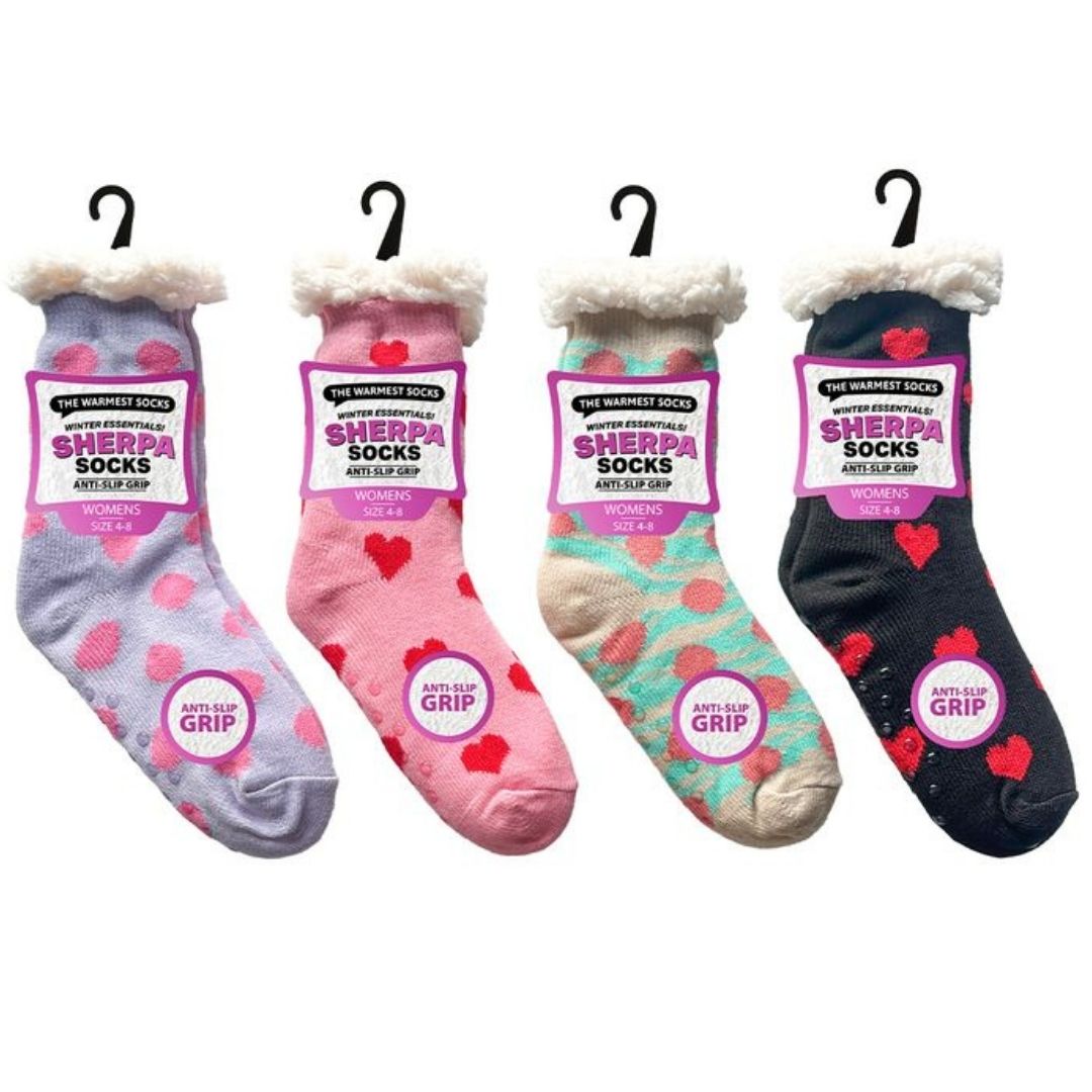 Women’s Sherpa Novelty Design Socks