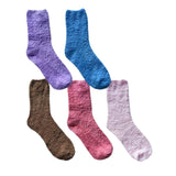 Women’s Microfibre Plain Socks - 5 Pack - Assorted Colours