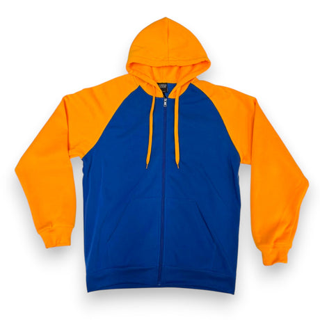 Two-Tone Full Zip Hooded Jacket