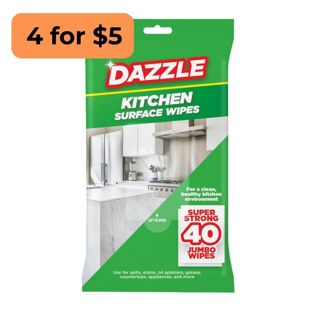 Dazzle Kitchen Wipes - 40 Pack