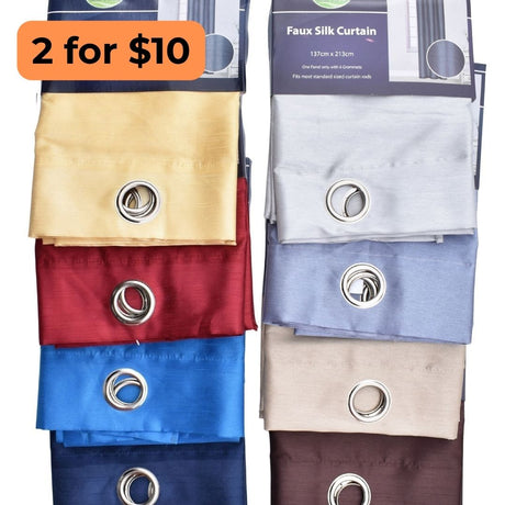 Faux Silk Curtain