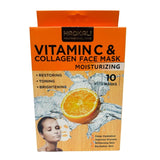 Face Mask - Vitamin C & Collagen Moisturising Treatment 10 Pack