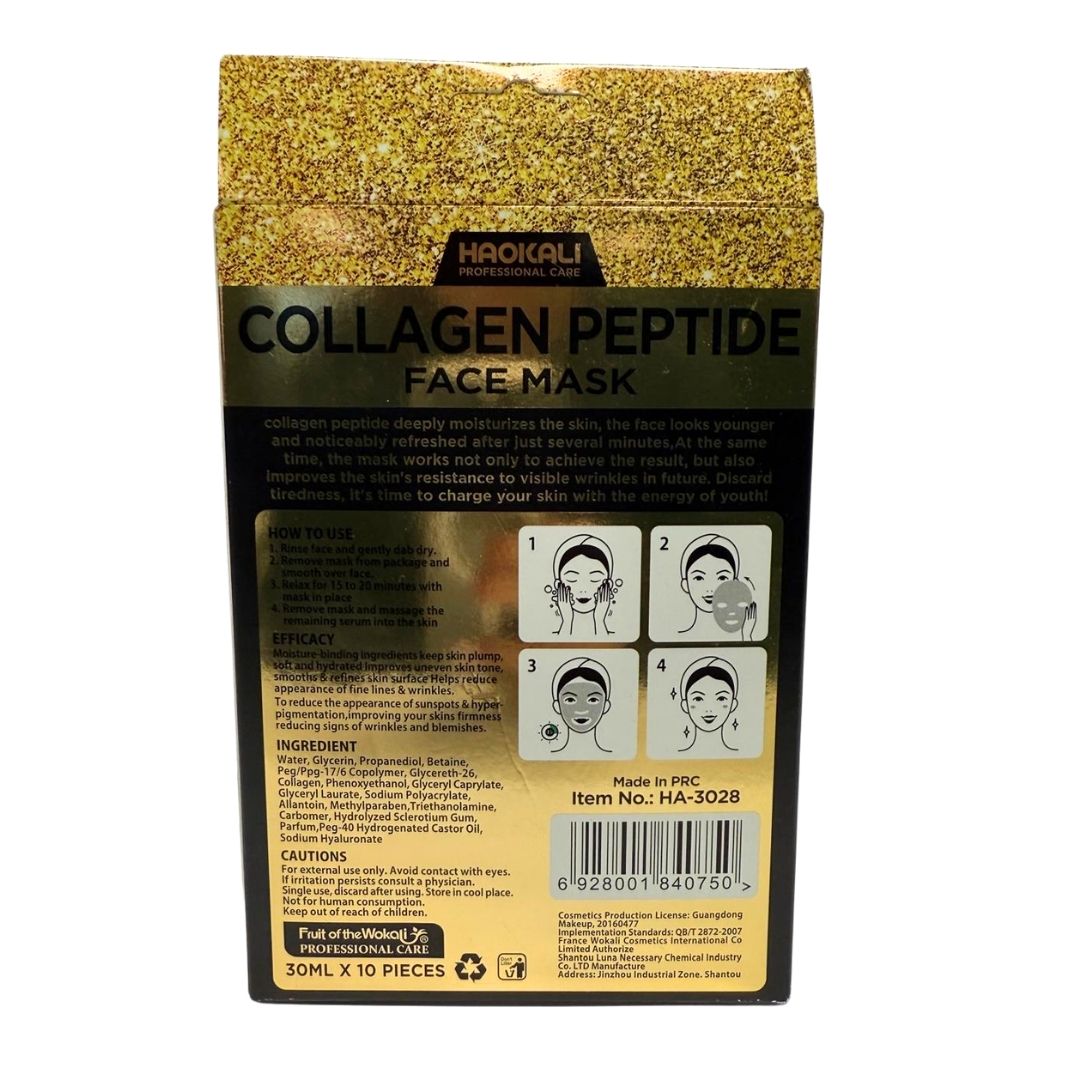 Face Mask - Collagen Peptide Whitening & Nourishing Treatment 10 Pack