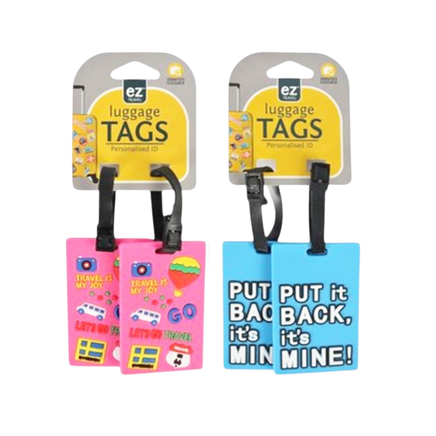 Silicone Luggage Tags Pk 2