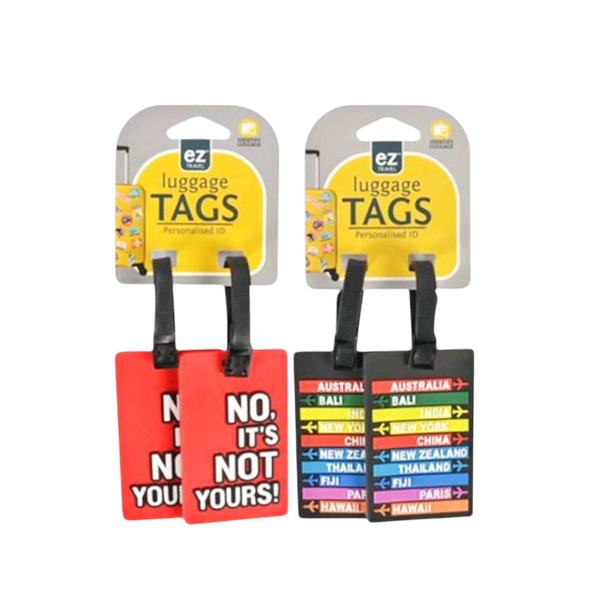 Silicone Luggage Tags Pk 2