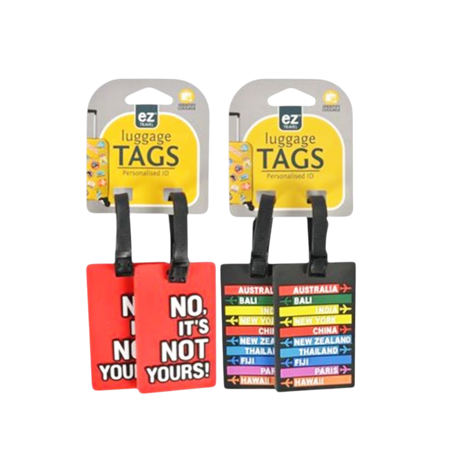 Silicone Luggage Tags Pk 2