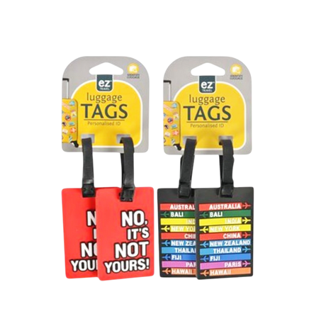 Silicone Luggage Tags Pk 2