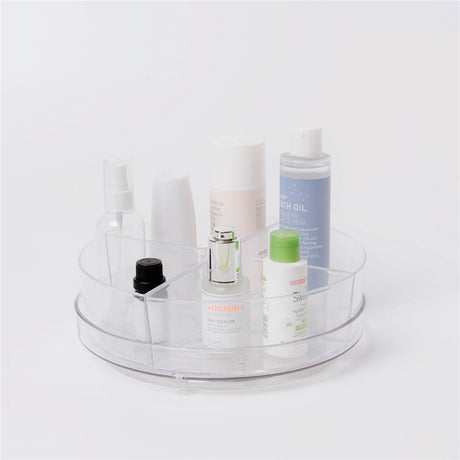 Crystal Round Turntable With 4 Bins 23.5cm