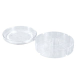 Crystal Round Turntable With 4 Bins 23.5cm