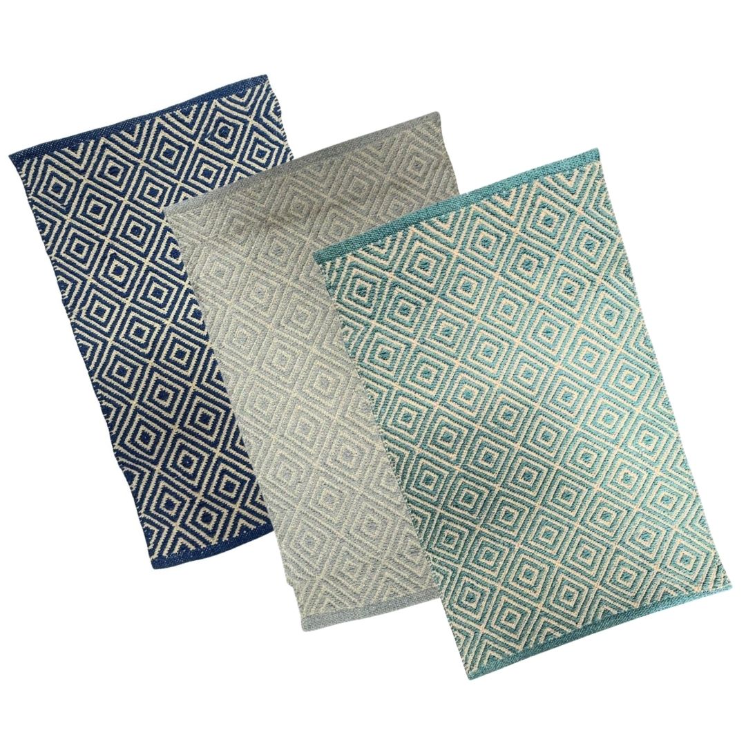 Handloom Floor Mat - Diamond Design