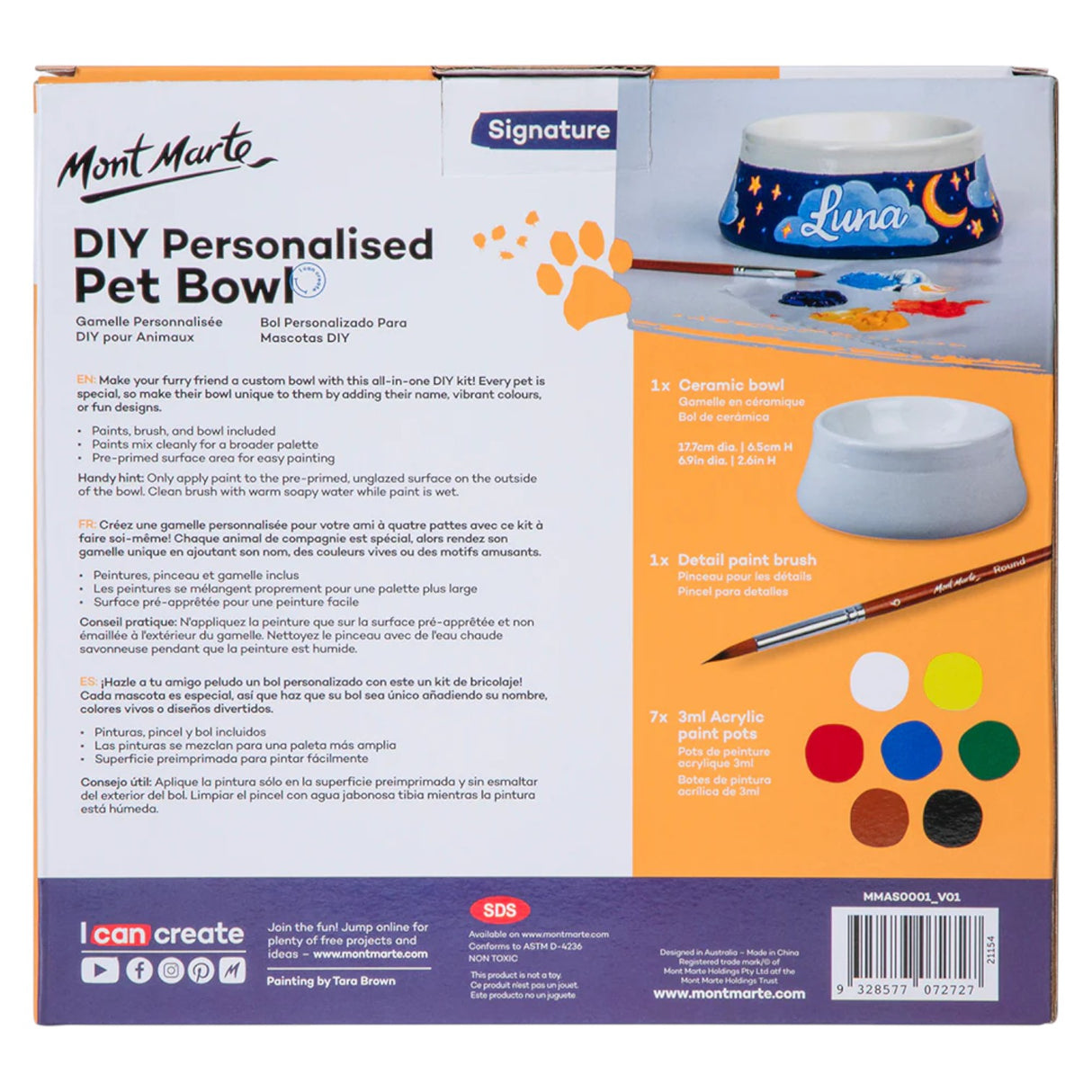 DIY Personalised Dog Bowl - 9 Piece