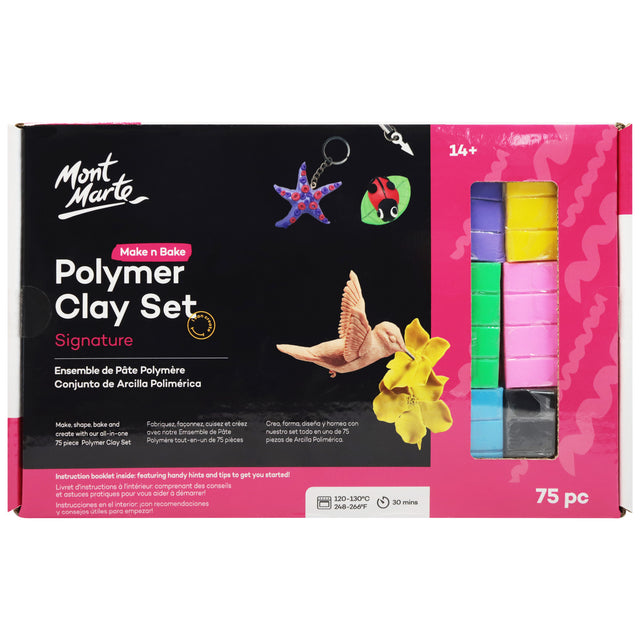 75 Piece Polymer Clay Set - Assorted - Mont Marte
