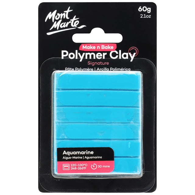 Make n Bake Polymer Clay 60g - Aquamarine - Mont Marte