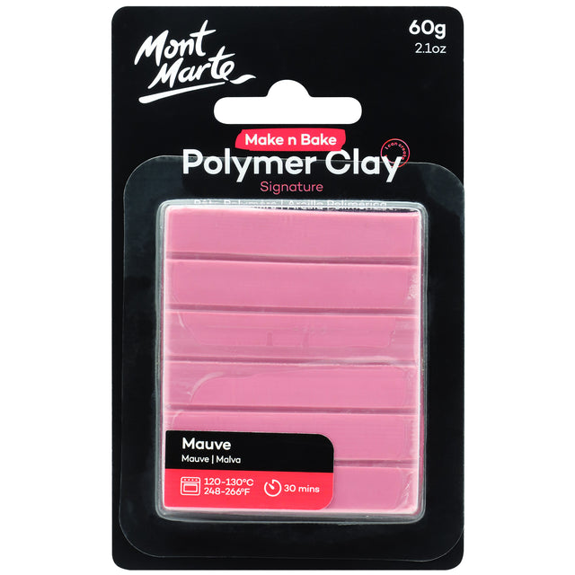 60g Polymer Clay - Mauve - Mont Marte