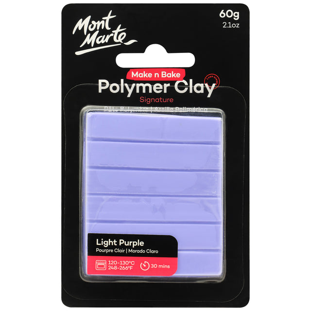 Make n Bake Polymer Clay Signature 60g - Light Purple - Mont Marte