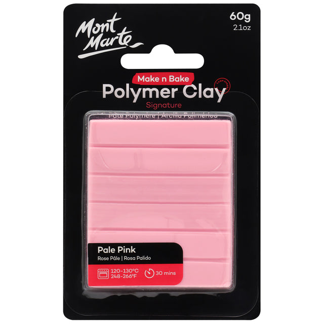 60g Polymer Clay - Pale Pink - Mont Marte