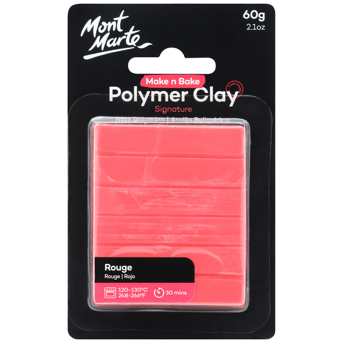 Mont Marte Make n Bake Polymer Clay 60g - Rouge - Mont Marte