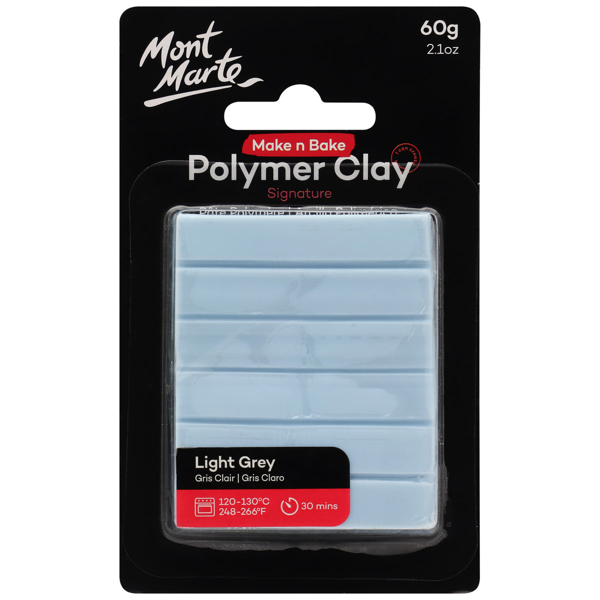 60g Polymer Clay - Light Grey - Mont Marte