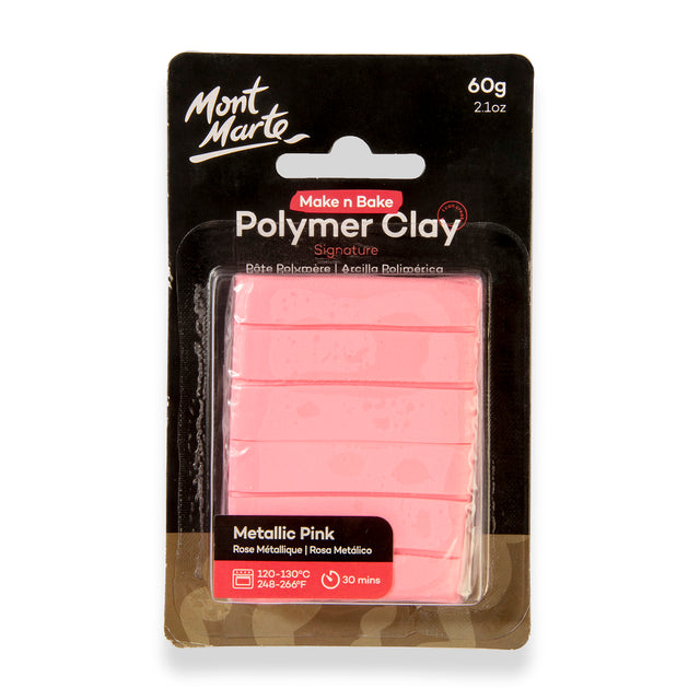60g Polymer Clay - Metallic Pink - Mont Marte