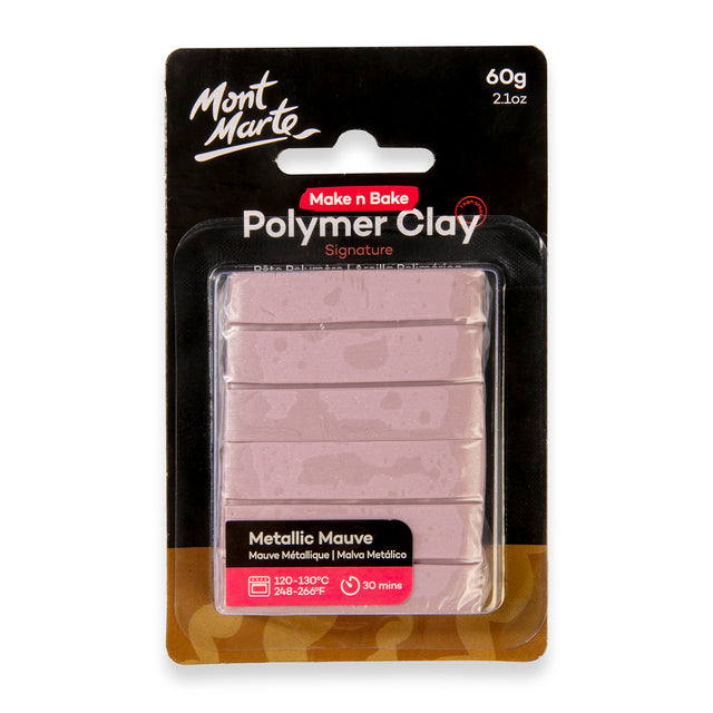 60g Polymer Clay - Metallic Mauve - Mont Marte