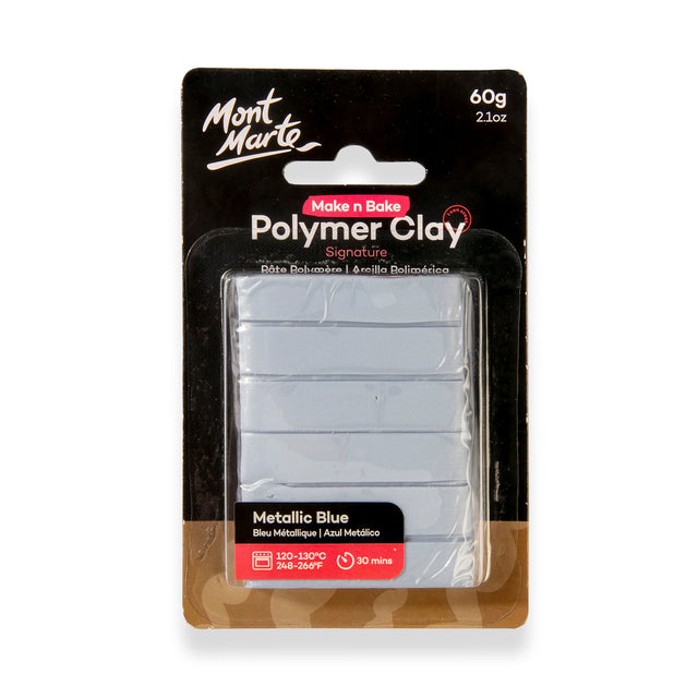 Make n Bake Polymer Clay 60g - Metallic Blue - Mont Marte