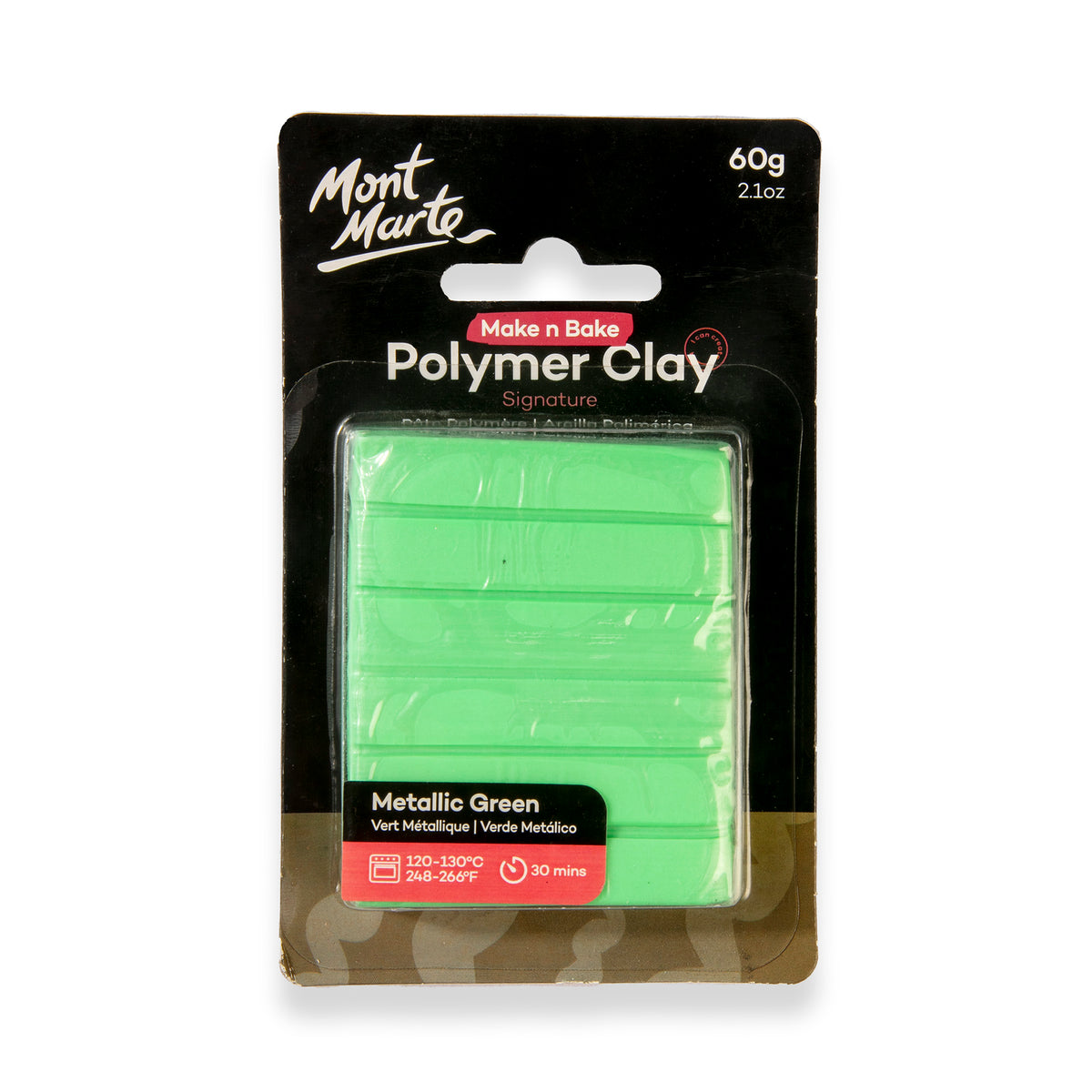 60g Polymer Clay - Metallic Green - Mont Marte