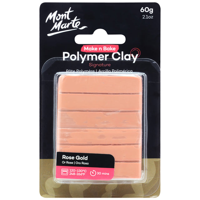 60g Polymer Clay - Rose Gold - Mont Marte