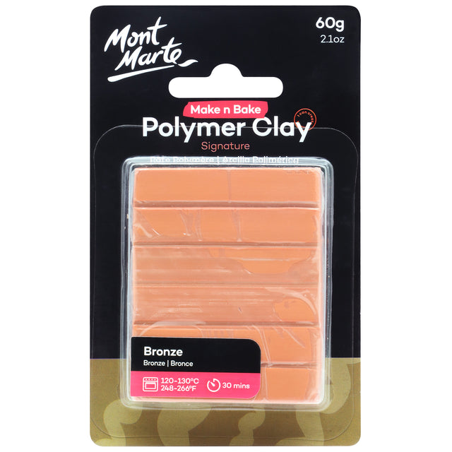 Make n Bake Polymer Clay Signature 60g - Bronze - Mont Marte