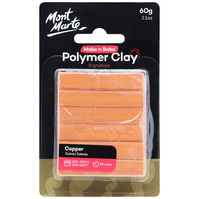 Make n Bake Polymer Clay 60g - Copper - Mont Marte