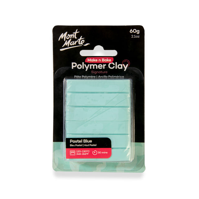 Mont Marte Make n Bake Polymer Clay 60g - Pastel Blue - Mont Marte