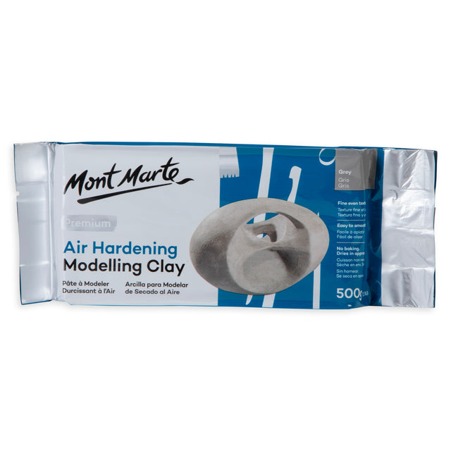 Air Hardening Modelling Clay Grey 500g - Mont Marte