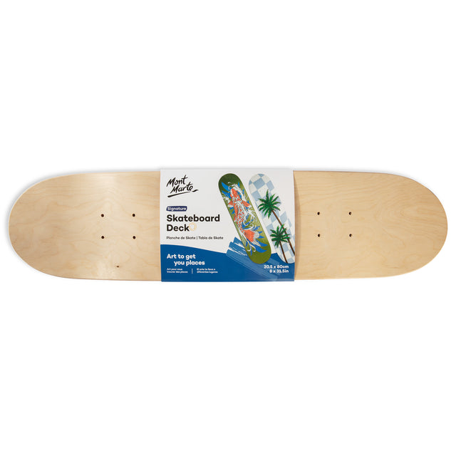 Blank Skateboard Deck for Customising - 80 x 20.5cm - Mont Marte