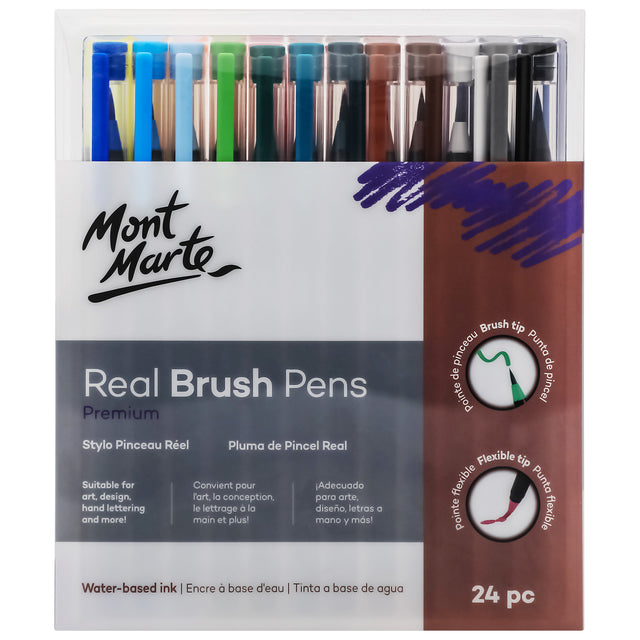 Real Brush Pens - 24 Pack - Mont Marte