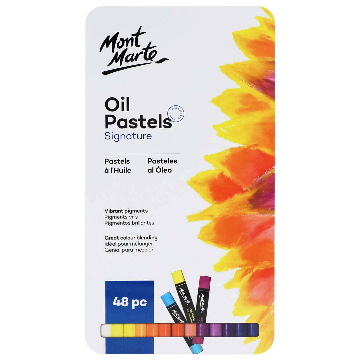 48 Pack Oil Pastels Set - Assorted - Mont Marte