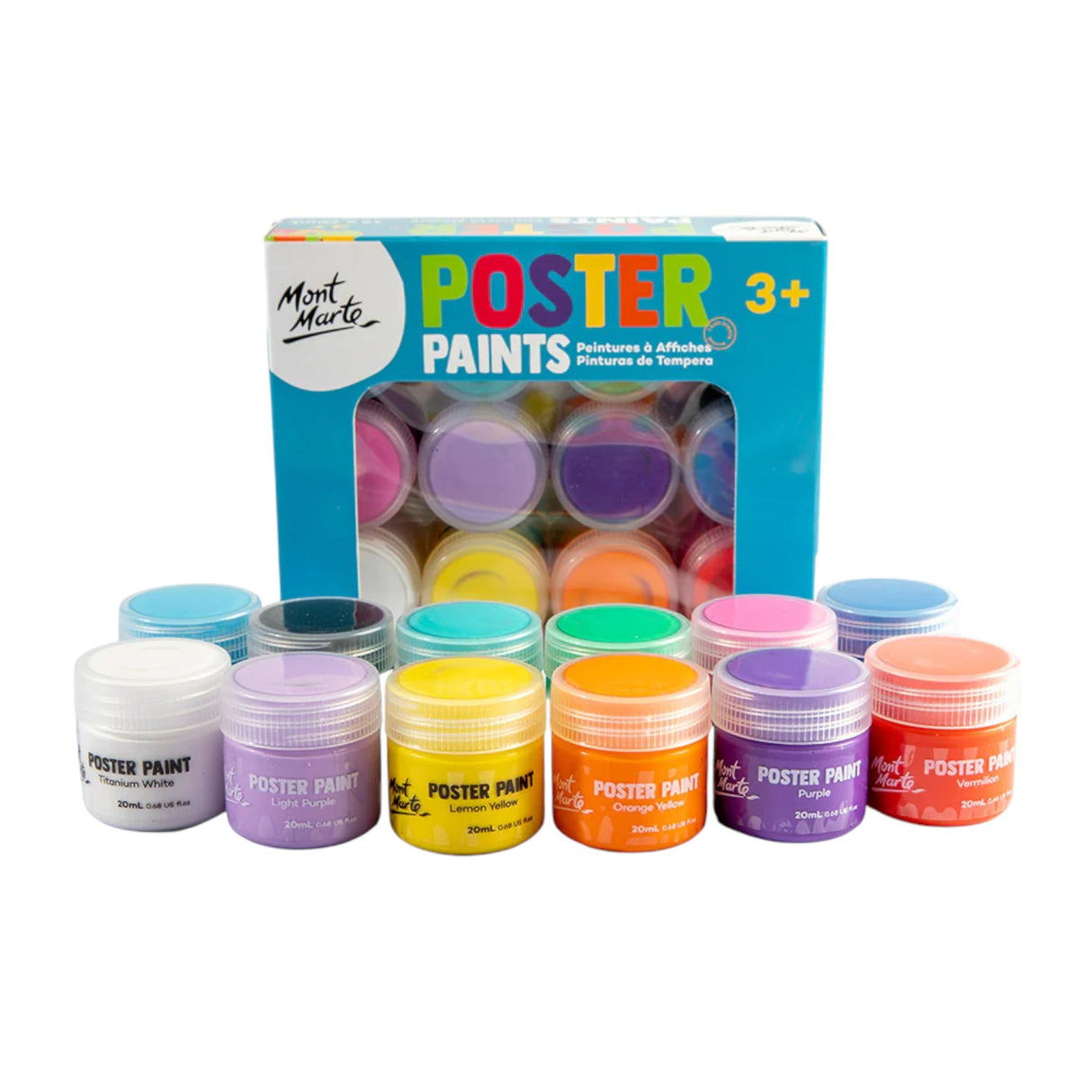 Poster Paint Kit for Kids - 12 Piece