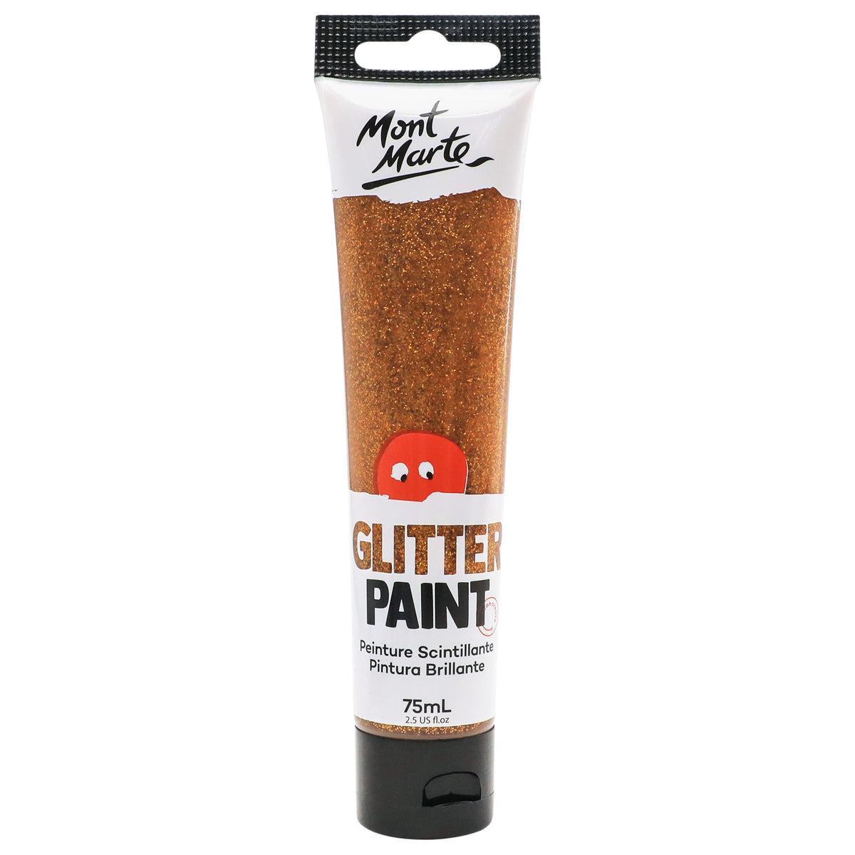 Glitter Paint 75ml - Orange - Mont Marte