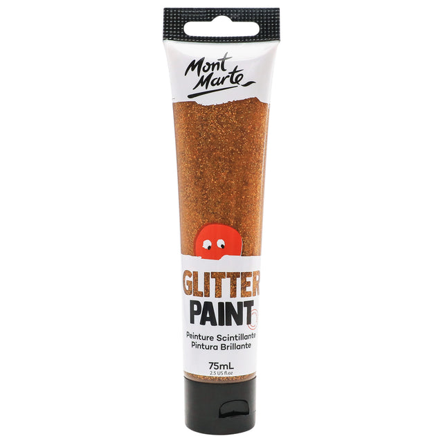 Glitter Paint 75ml - Orange - Mont Marte