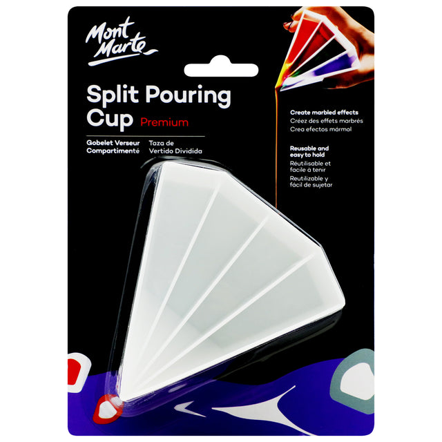 Split Pouring Cup Premium - Diamond Shape with 4 Sections - Mont Marte