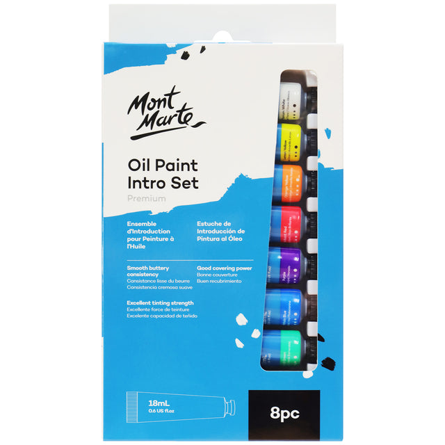 Oil Paint Intro Set - 8 x 18ml - Mont Marte