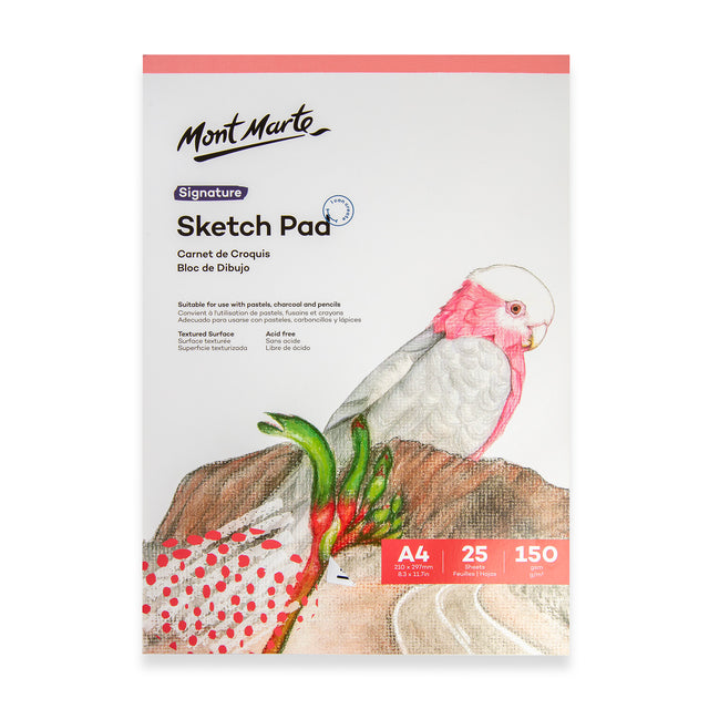 25 Sheet Sketch Pad 150gsm A4 210 x 297mm - Mont Marte