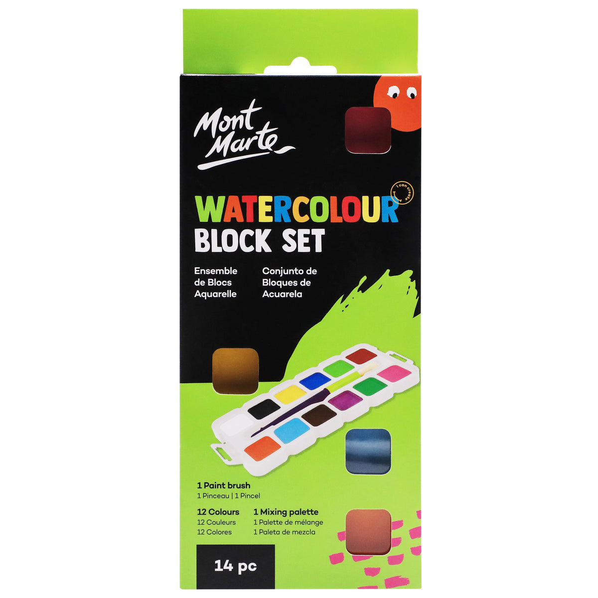 14 Piece Watercolour Block Set - Mont Marte