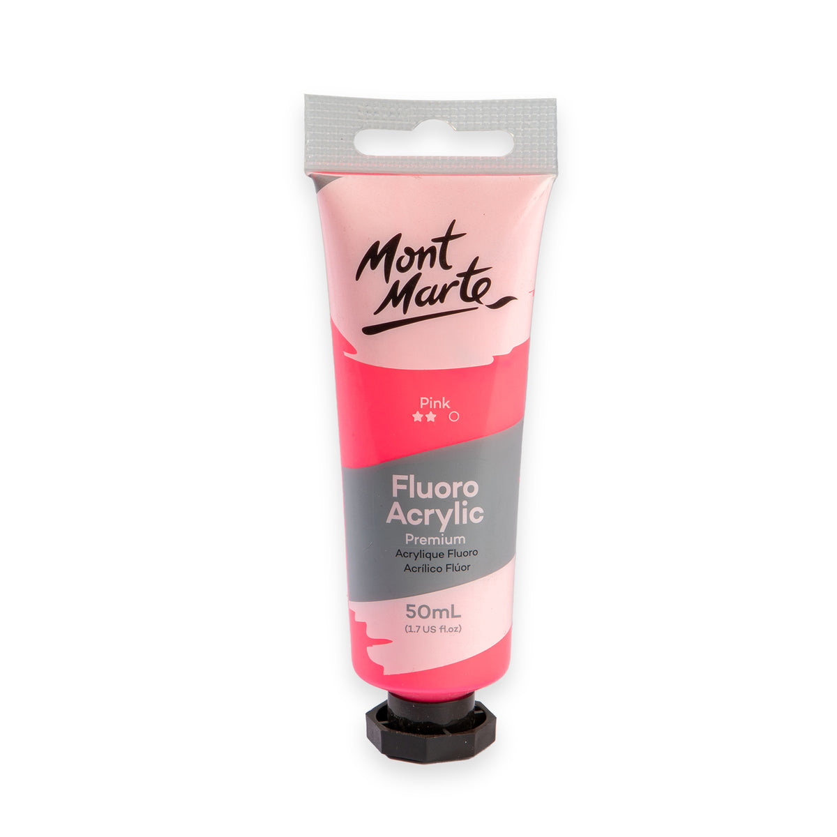 50ml Fluoro Acrylic Paint Tube - Pink - Mont Marte