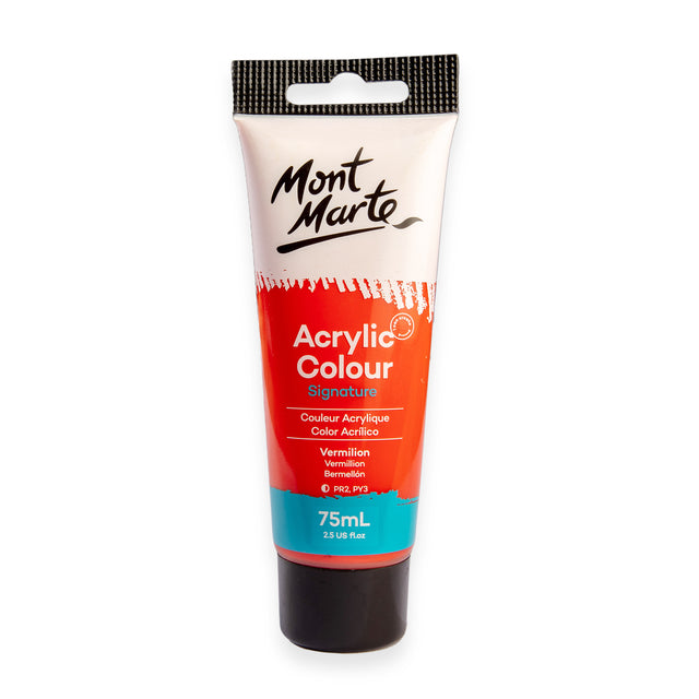 Acrylic Paint Vermillion 75ml - Mont Marte
