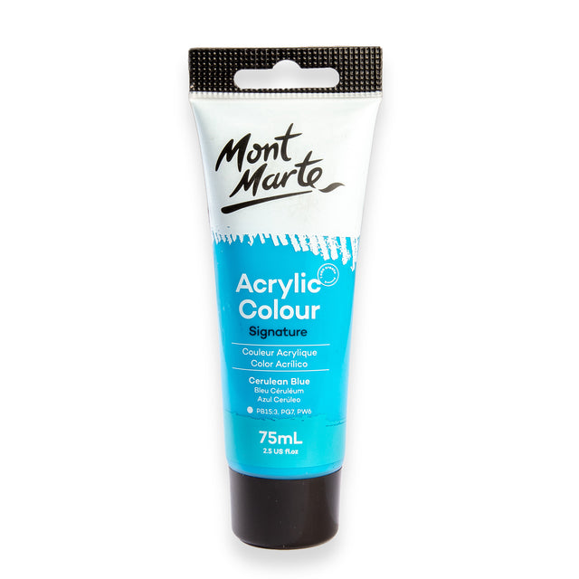 Acrylic Paint Cerulean Blue 75ml - Mont Marte