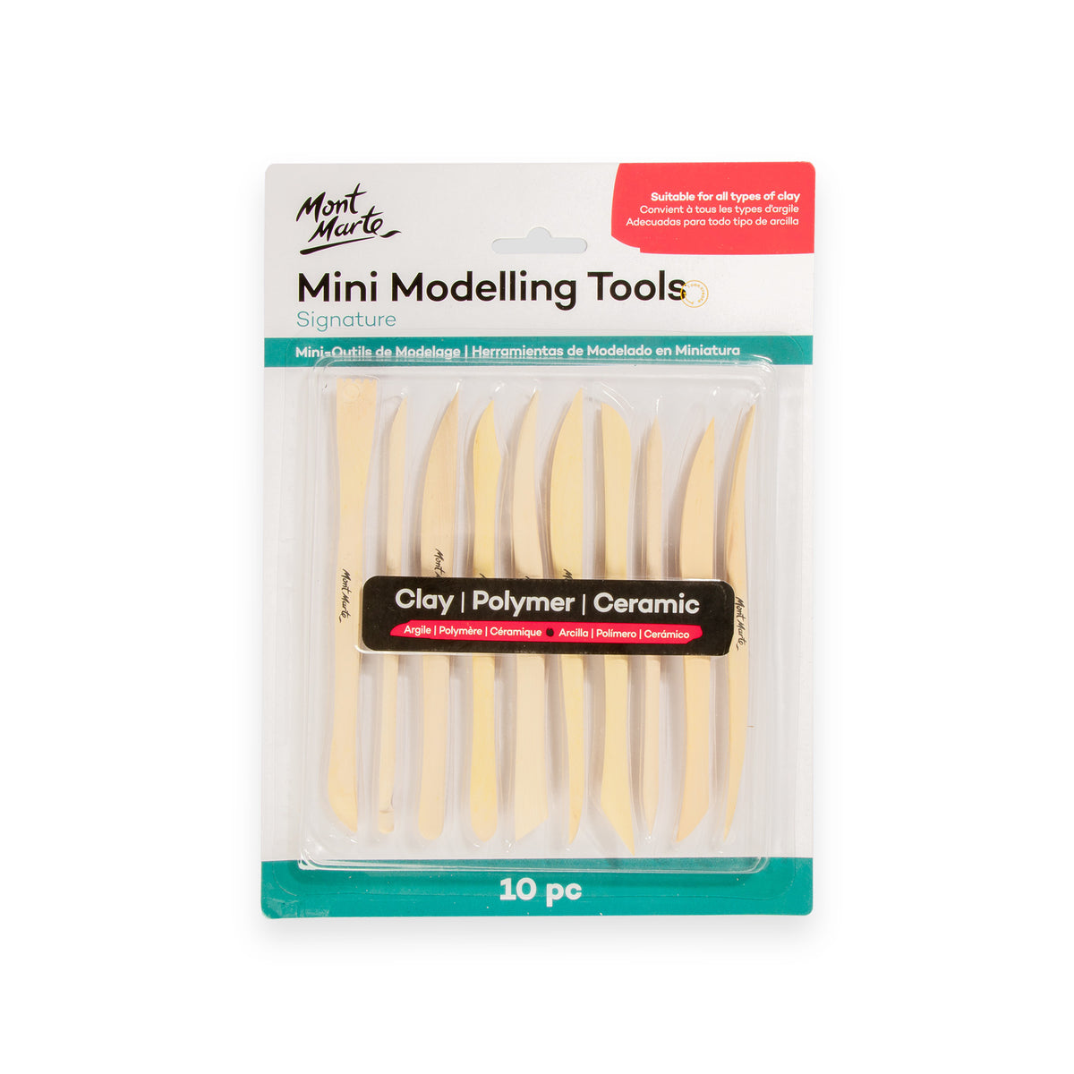 10 Piece Mini Modelling Tool Set - Double Ended - Mont Marte