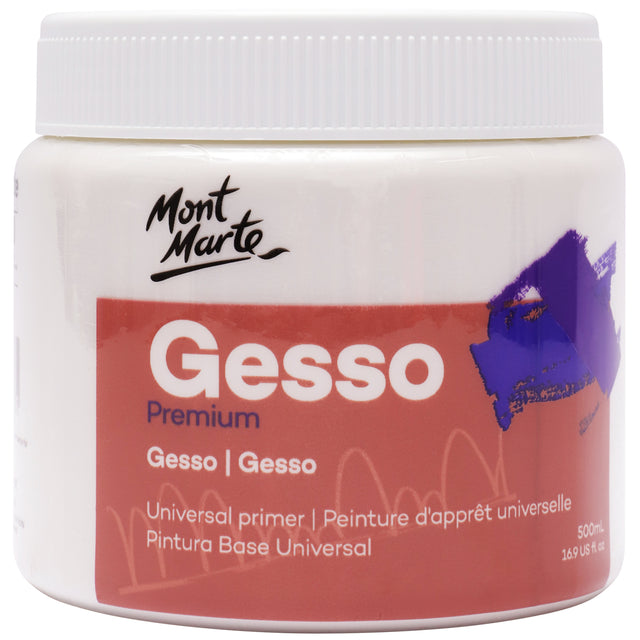 Premium Gesso 500ml - White - Mont Marte