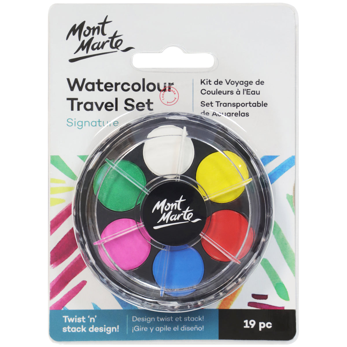 Mont Marte Watercolour Travel Set - 19 Piece - Mont Marte