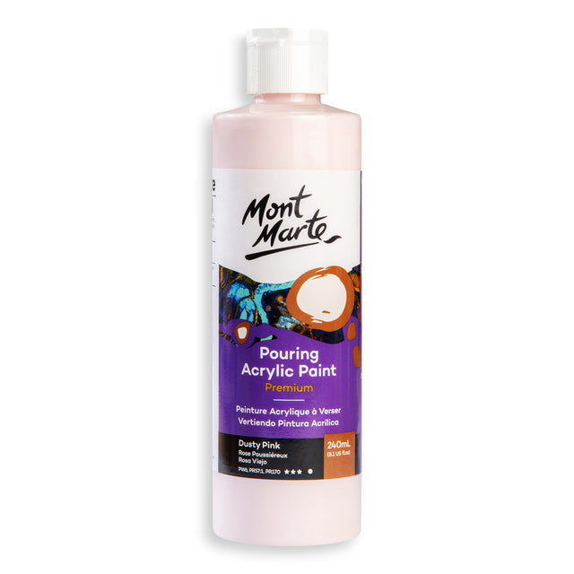Pouring Acrylic Paint 240ml - Dusty Pink - Mont Marte