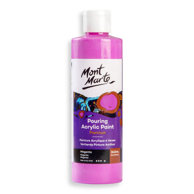 Pouring Acrylic Paint 240ml - Magenta - Mont Marte