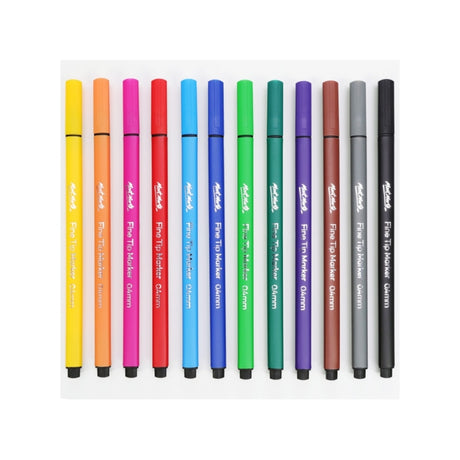 Fine Tip Markers - 12 Pack